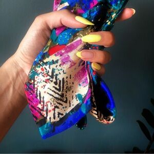 Vintage Abstract Colorful Men’s Necktie / Vintage Menswear / Men’s Accessories